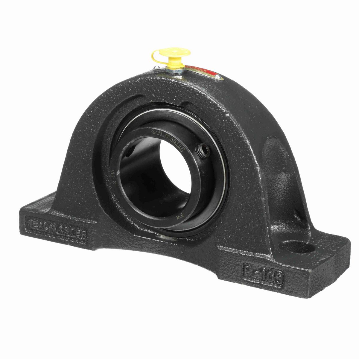 Sealmaster Mounted Cast Iron Two Bolt Low Base Pillow Block Ball Bearing - 52100 Bearing Steel, Black Oxided - Setscrew Lock - NPL-31