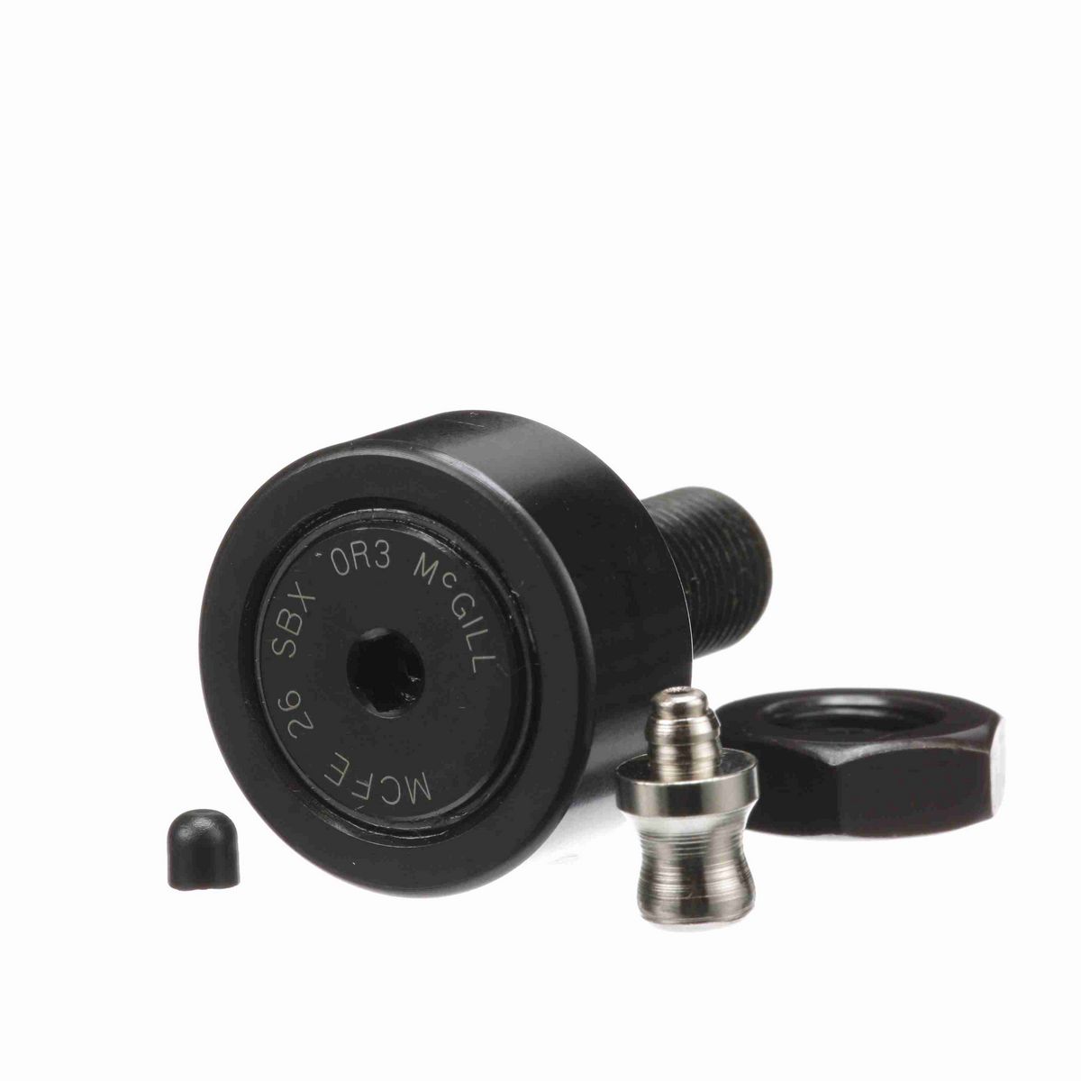 Опорный ролик с цапфой McGill CAMROL MCFE 26 SB, бочкообразный, с уплотнением, с шестигранным отверстием, метрический