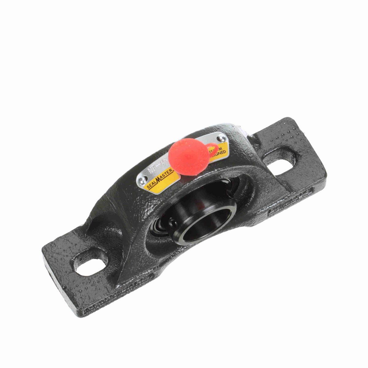 Sealmaster Mounted Cast Iron Two Bolt Pillow Block Ball Bearing - 52100 Bearing Steel, Black Oxided - Setscrew Lock - High Temperature - NP-16 HTC