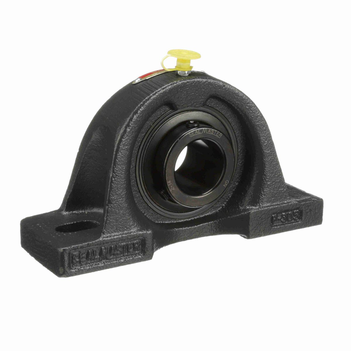 Sealmaster Mounted Cast Iron Two Bolt Pillow Block Ball Bearing - 52100 Bearing Steel, Black Oxided - Setscrew Lock - MP-20