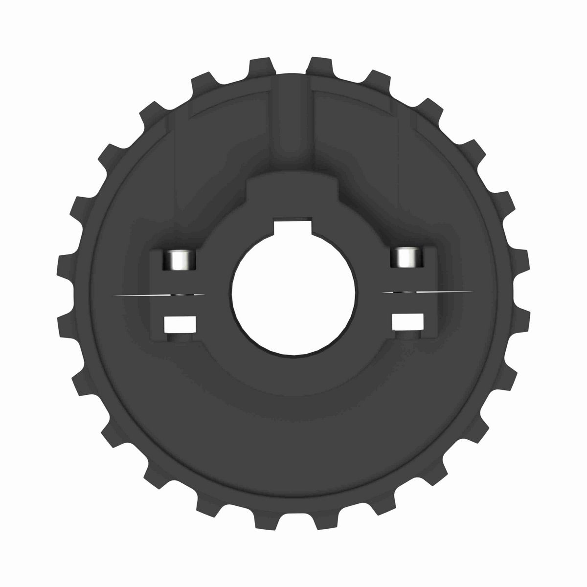 Rexnord 5930 Series Split Molded Nylon Sprocket and a 24 Teeth with 1-1/4in Round Shaft-Ready Bore with Keyway & Setscrew - 614-107-3