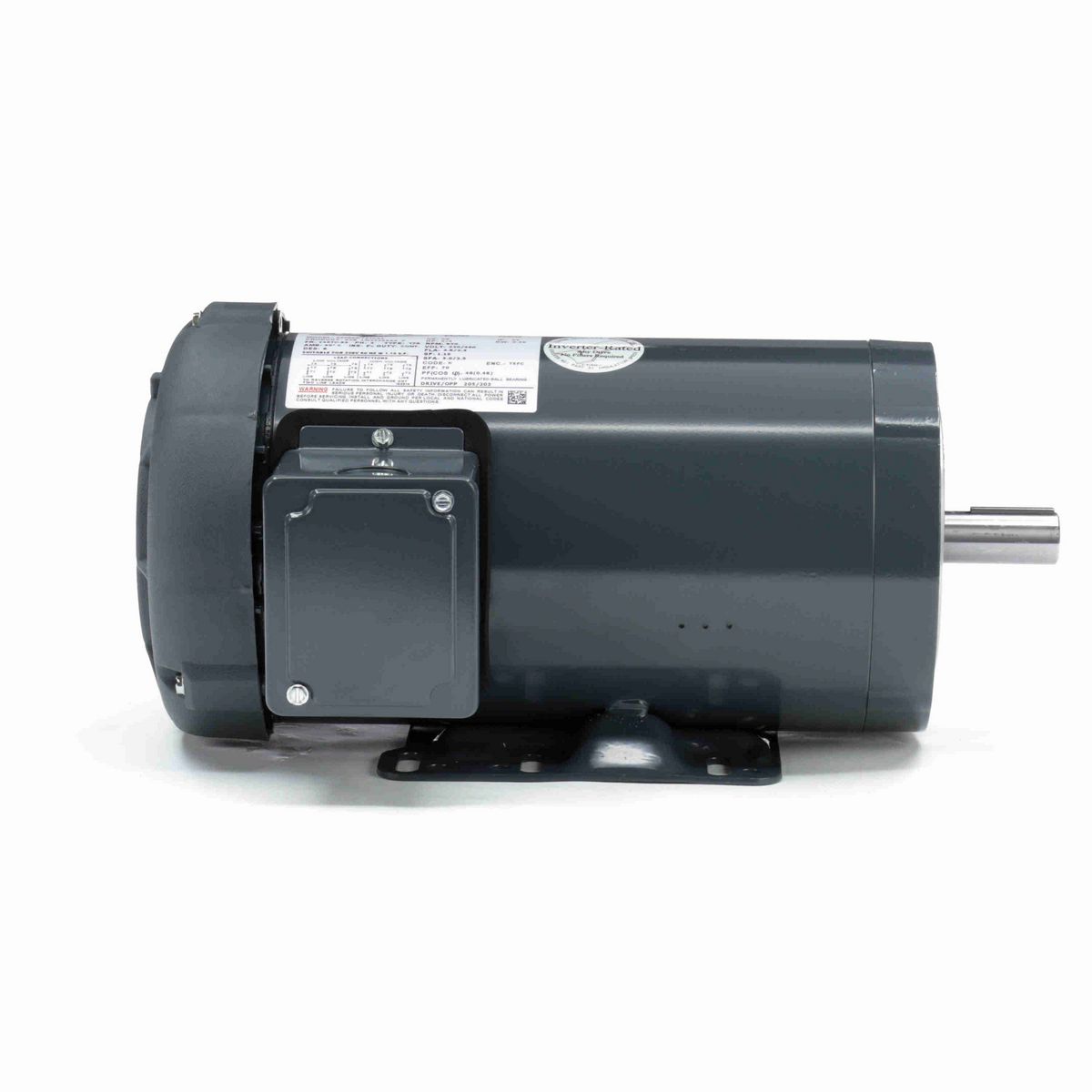 LEESON General Purpose Motor, 0.75 HP, 3 Ph, 60 Hz, 230/460 V, 900 RPM, 145TC Frame, TEFC - LM24265