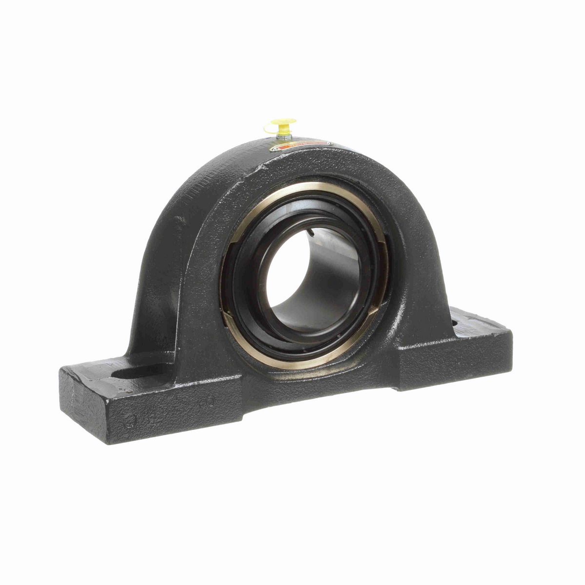 Sealmaster Mounted Cast Iron Two Bolt Pillow Block Ball Bearing - 52100 Bearing Steel, Black Oxided - Setscrew Lock - EMP-47C