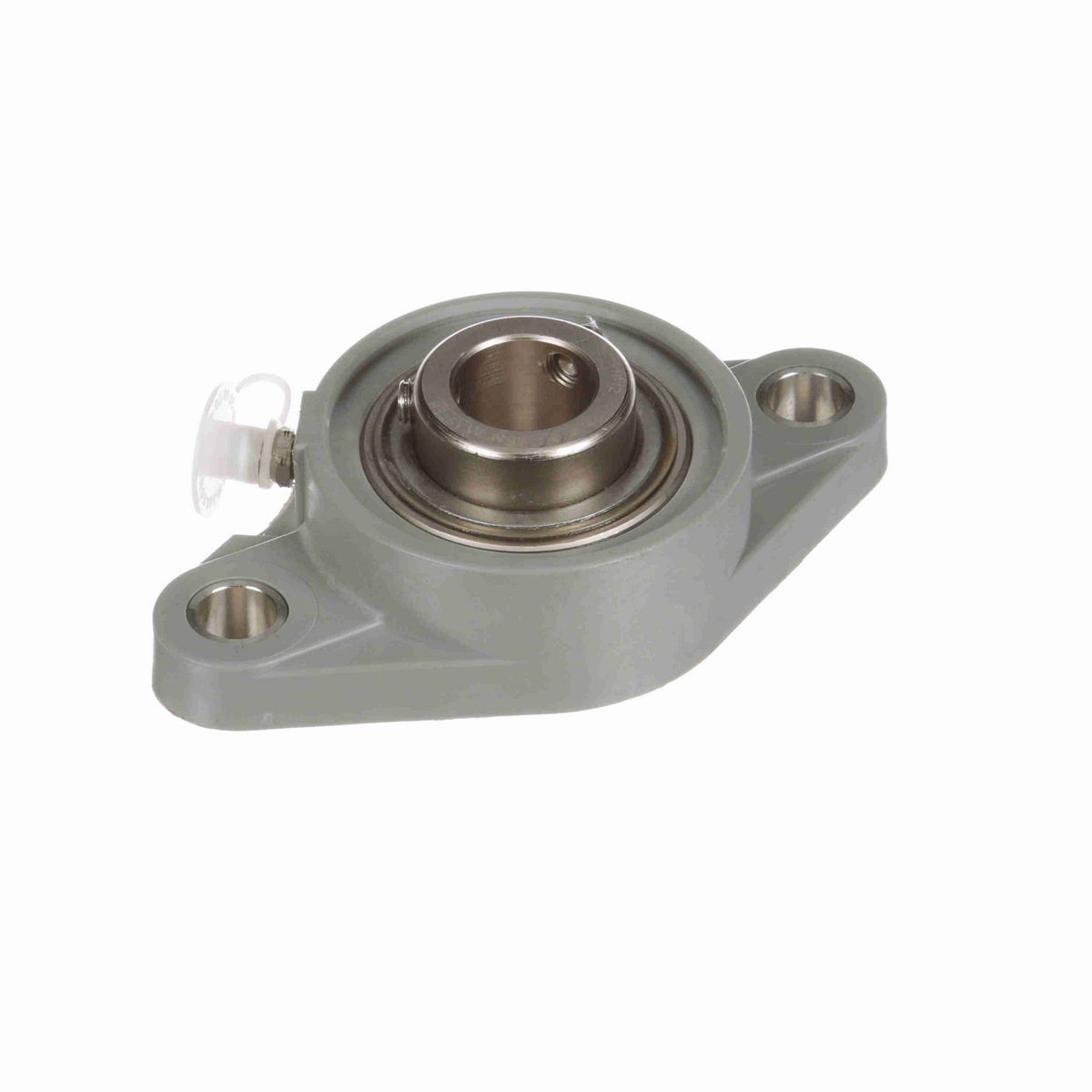 Sealmaster Mounted Composite Two Bolt Flange Ball Bearing - 52100 Bearing Steel, Phosphorus Nickel Coated - Setscrew Lock - Corrosion Resistant - CRFTC-PN12
