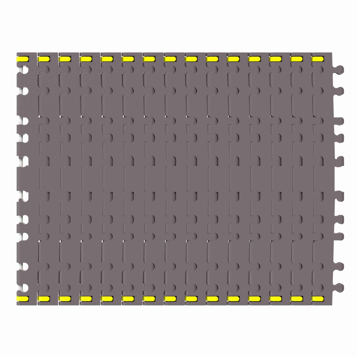 Rexnord 7956B Side-flexing Flush Grid, Material: Brown High Performance, Width: 15in, Pitch: 1.25in - 10324702