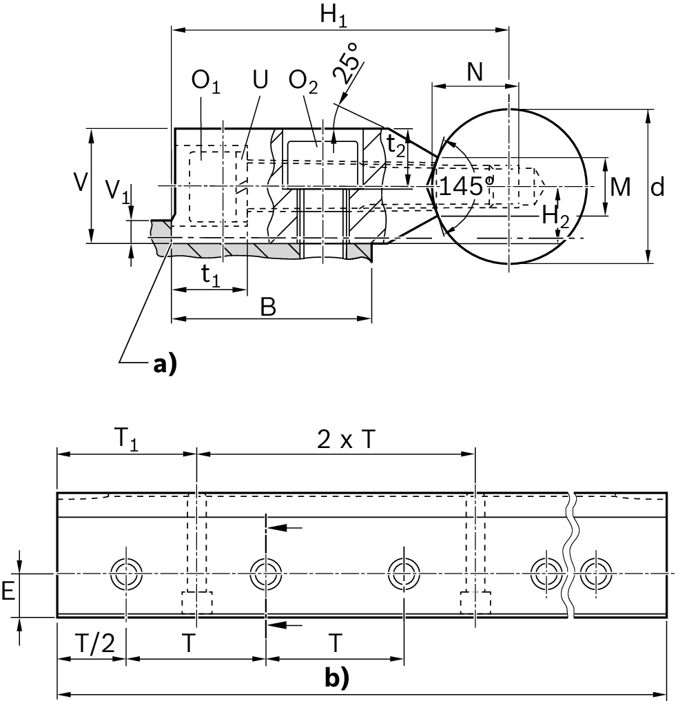 Опорная направляющая с валом из термообработанной стали Bosch Rexroth WM-30-AS2-H6- [R101553000]