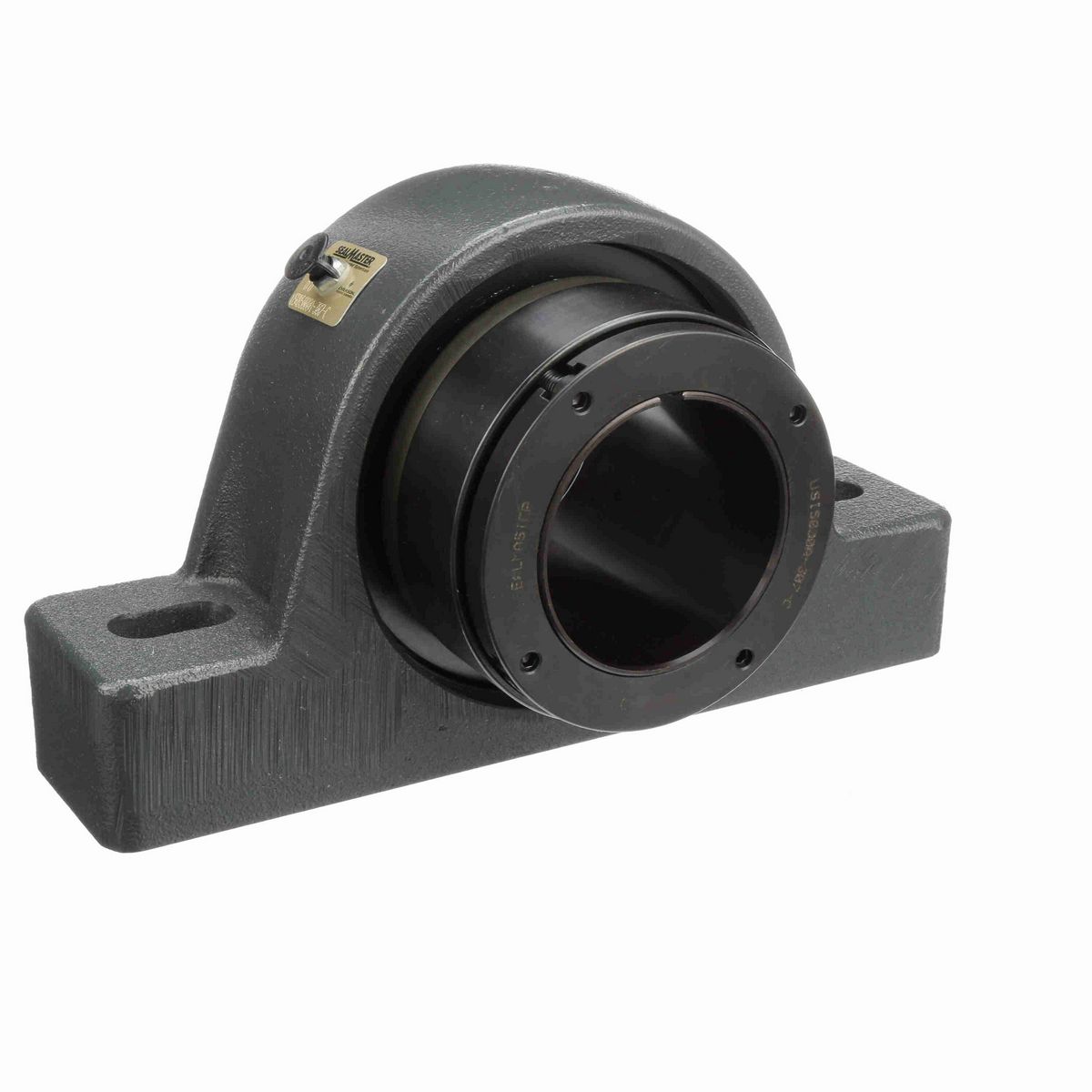 Sealmaster Mounted Cast Iron Four Bolt Pillow Block Spherical Roller - 52100 Bearing Steel, Black Oxided - Adapter Collar Mount Lock - USRB5000A-215-C