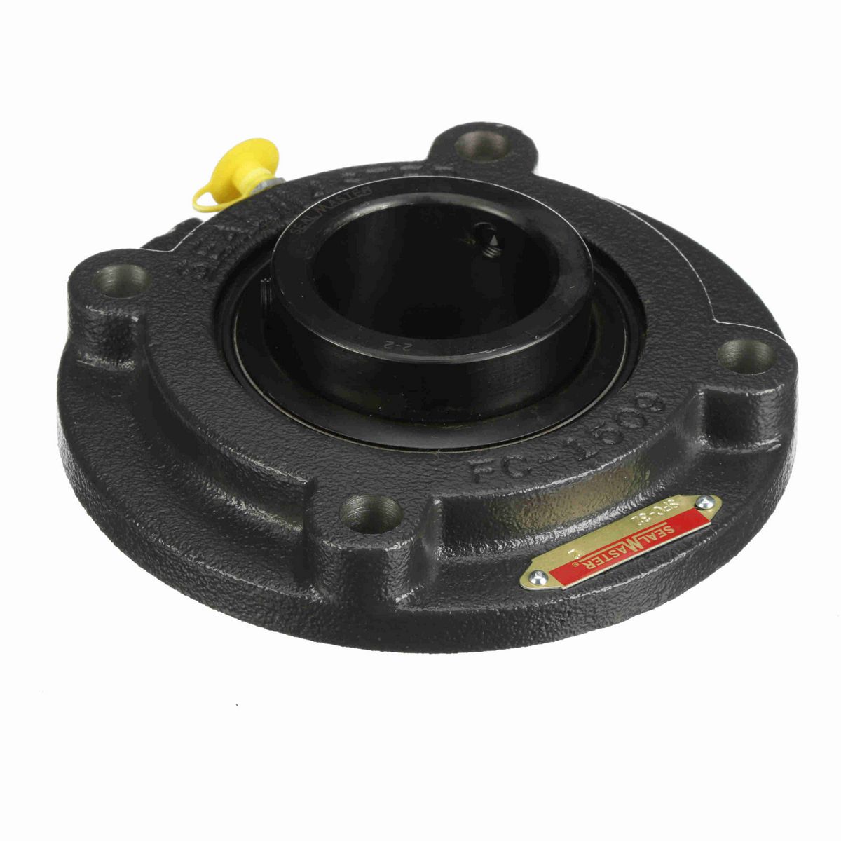 Sealmaster Mounted Cast Iron Flange Cartridge Ball Bearing - 52100 Bearing Steel, Black Oxided - Setscrew Lock - SFC-32