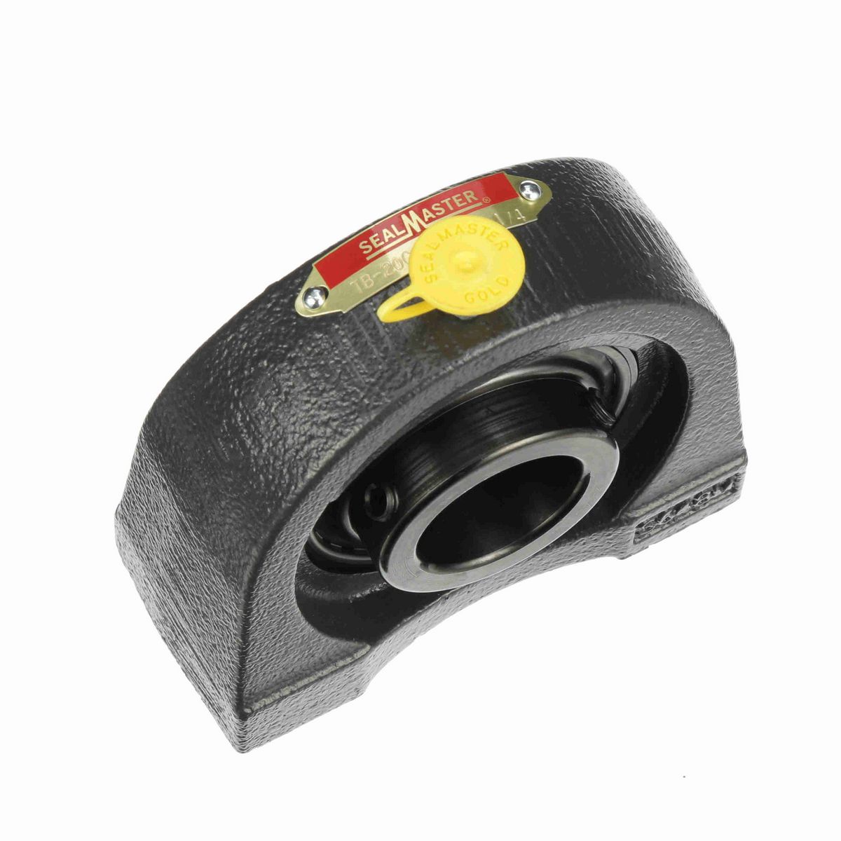Sealmaster Mounted Cast Iron Tapped Base Pillow Block Ball Bearing - 52100 Bearing Steel, Black Oxided - Setscrew Lock - TB-20C