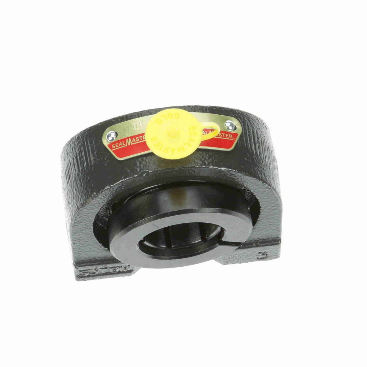 Sealmaster Mounted Cast Iron Tapped Base Pillow Block Ball Bearing - 52100 Bearing Steel, Black Oxided - Concentric Lock - TB-16TC