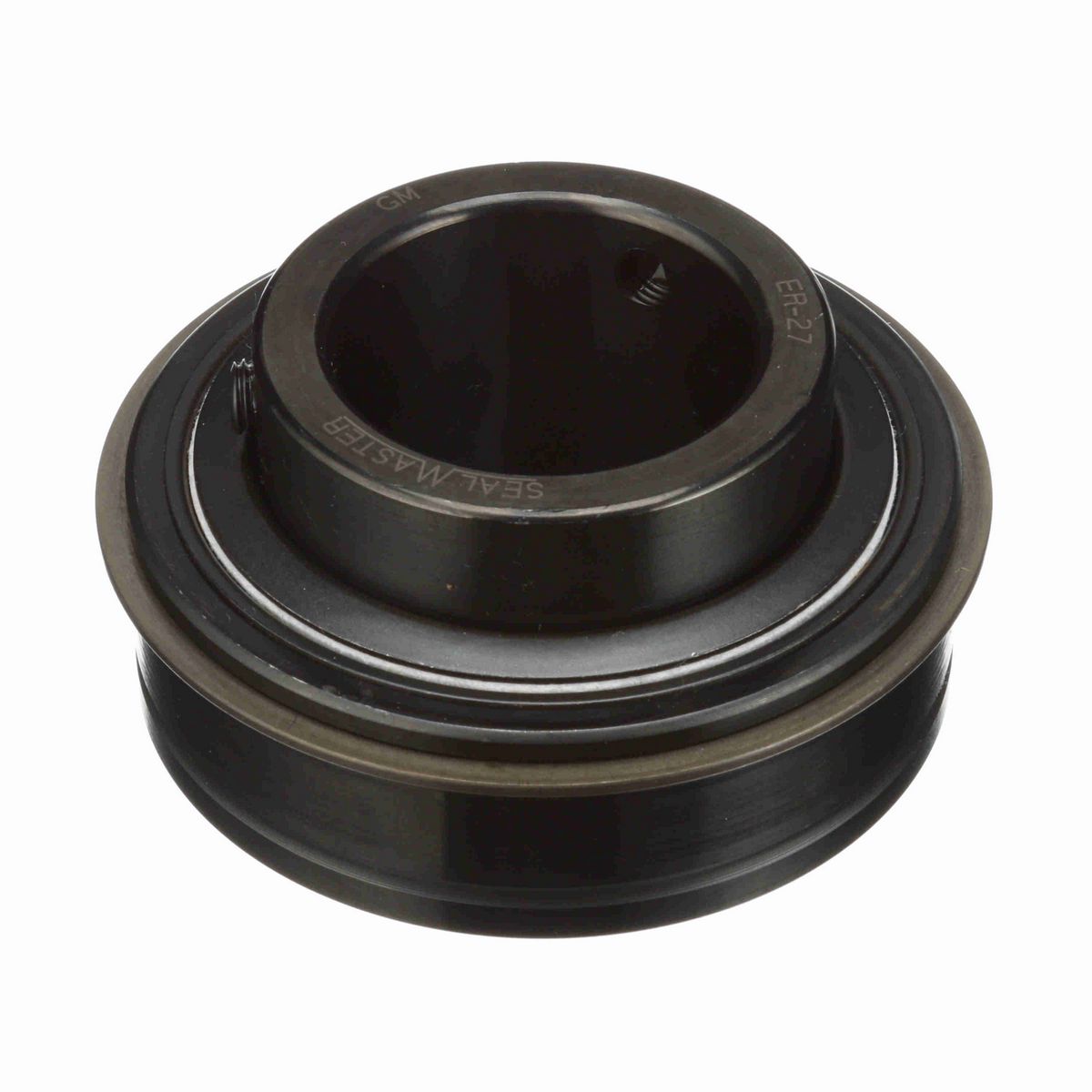 Sealmaster Mounted Insert Only Ball Bearing - 52100 Bearing Steel, Black Oxided - Setscrew Lock - ER-27