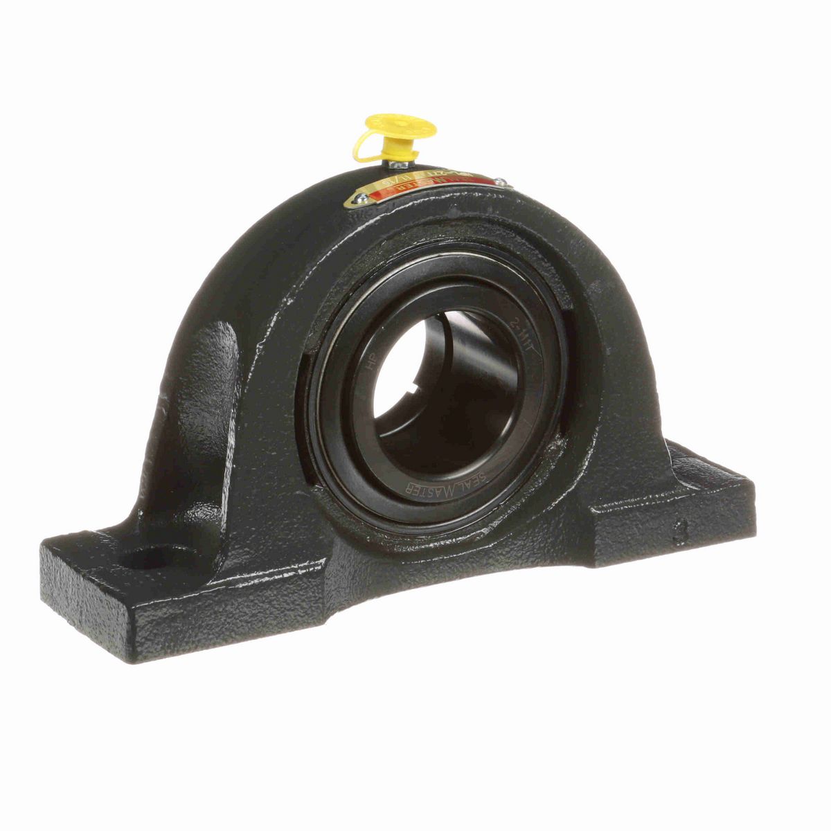 Sealmaster Mounted Cast Iron Two Bolt Low Base Pillow Block Ball Bearing - 52100 Bearing Steel, Black Oxided - Concentric Lock - NPL-27T