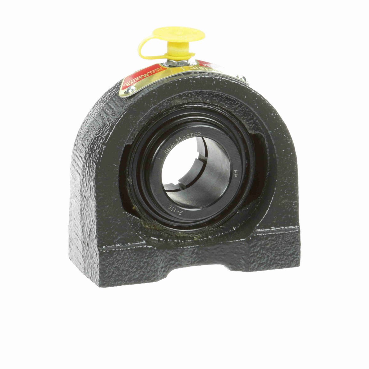Sealmaster Mounted Cast Iron Tapped Base Pillow Block Ball Bearing - 52100 Bearing Steel, Black Oxided - Concentric Lock - TB-16TC