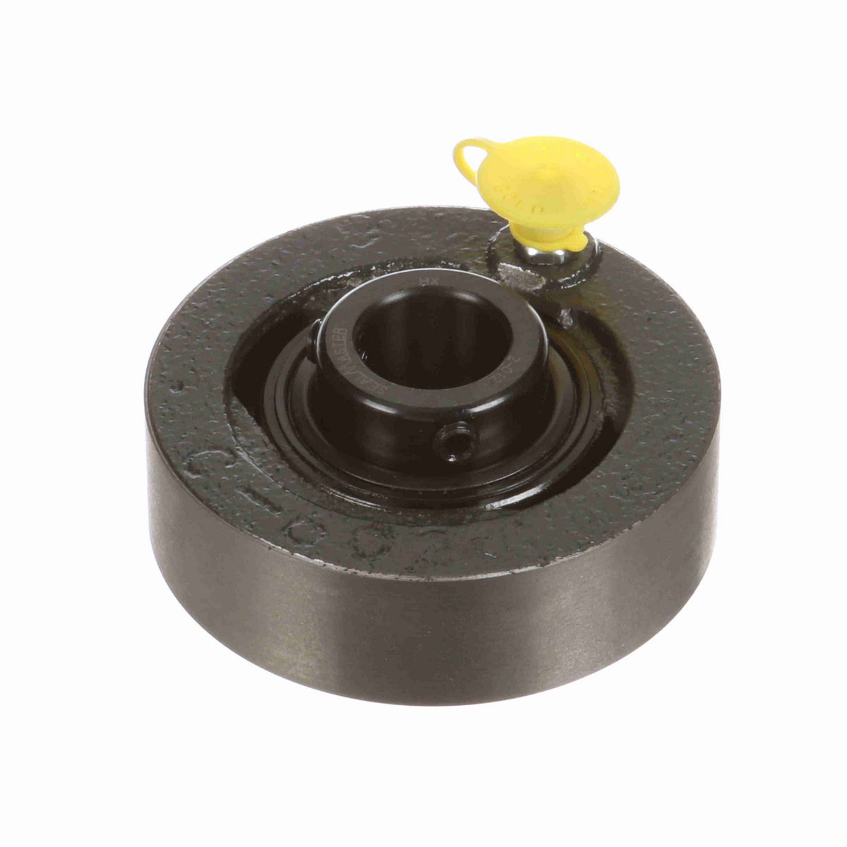 Sealmaster Mounted Cast Iron Cylindrical Cartridge Ball Bearing - 52100 Bearing Steel, Black Oxided - Setscrew Lock - SC-12
