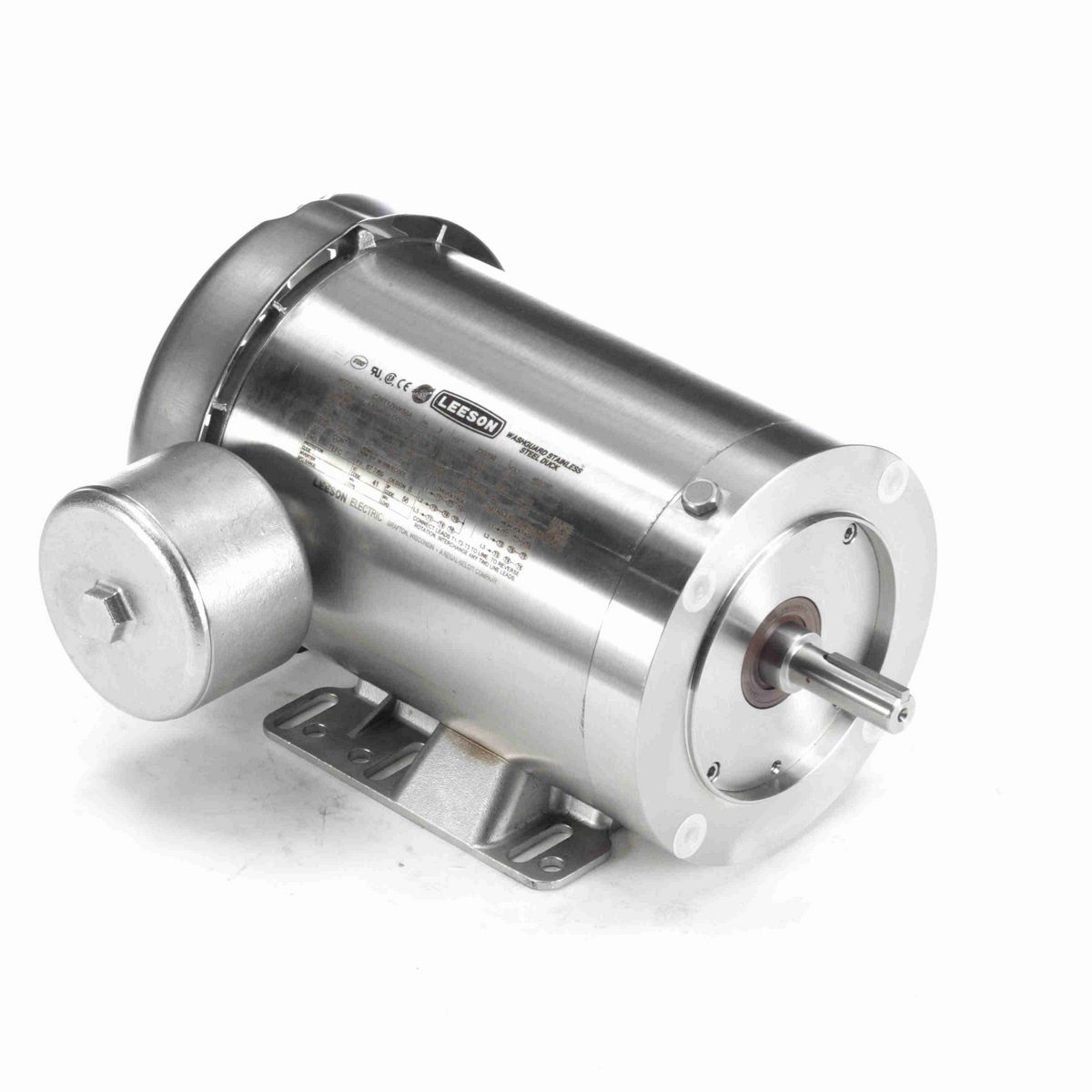 LEESON Premium Duck™ General Purpose Motor, 1.50 & 1 HP, 3 Ph, 60 & 50 Hz, 230/460 & 190/380 V, 1800 & 1500 RPM, 56HC Frame, TEFC - 119494.00