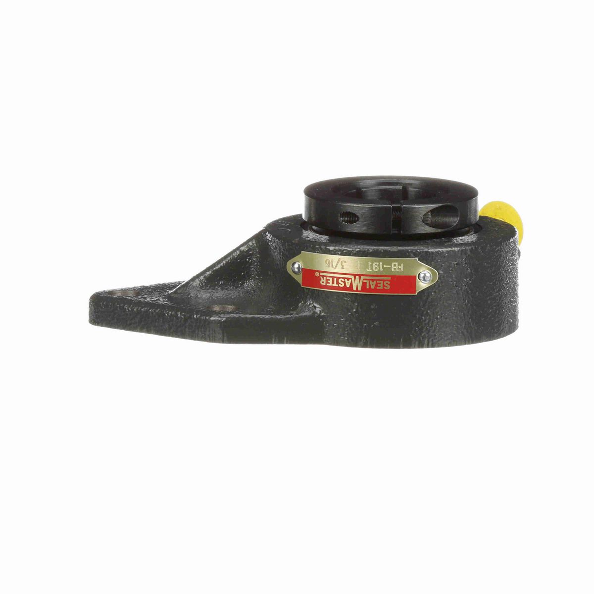 Sealmaster Mounted Cast Iron Three Bolt Flange Bracket Ball Bearing - 52100 Bearing Steel, Black Oxided - Concentric Lock - FB-19T