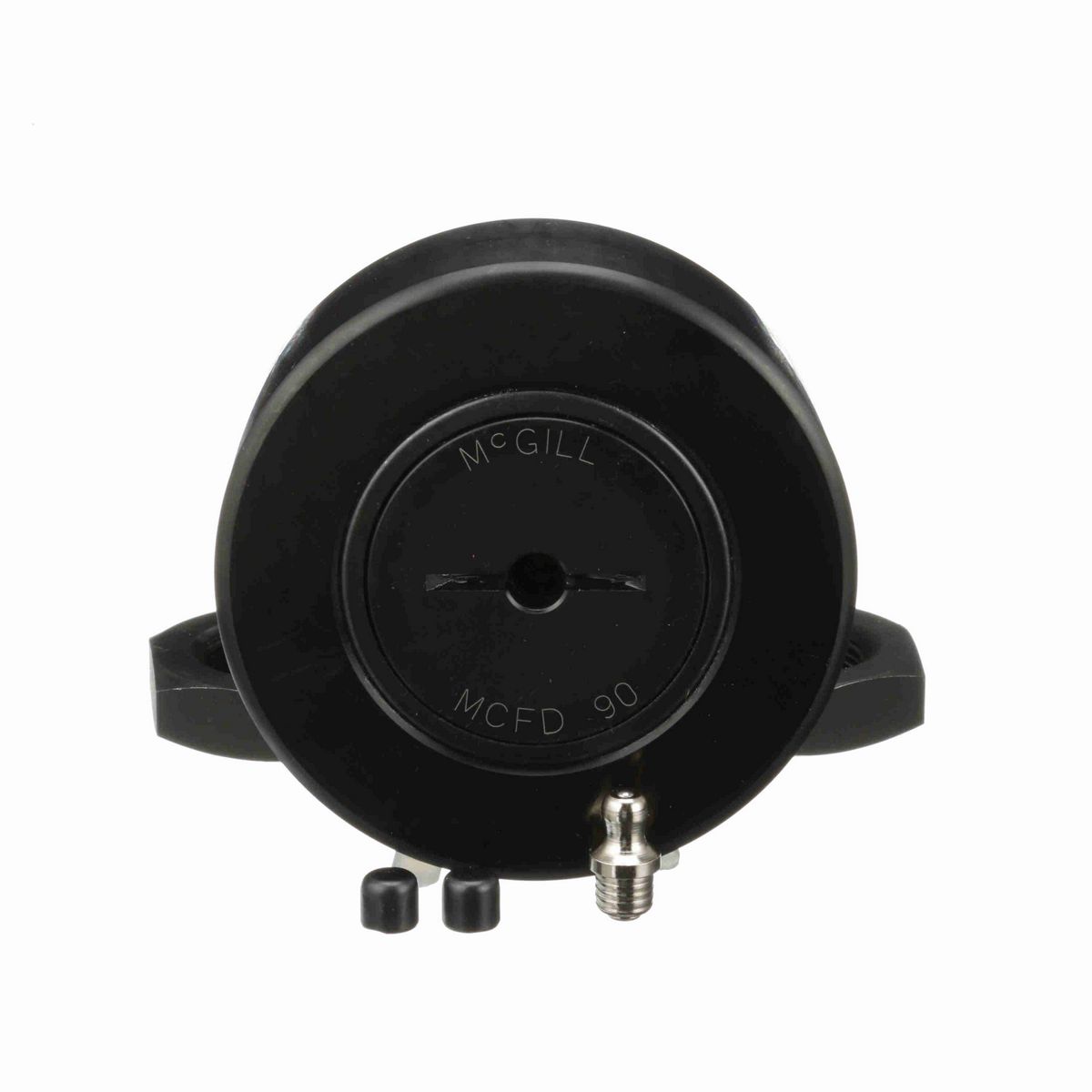 Опорный ролик с цапфой McGill CAMROL MCFD 90, бочкообразный, повышенной грузоподъемности, со щитком, со шлицем под отвёртку, метрический