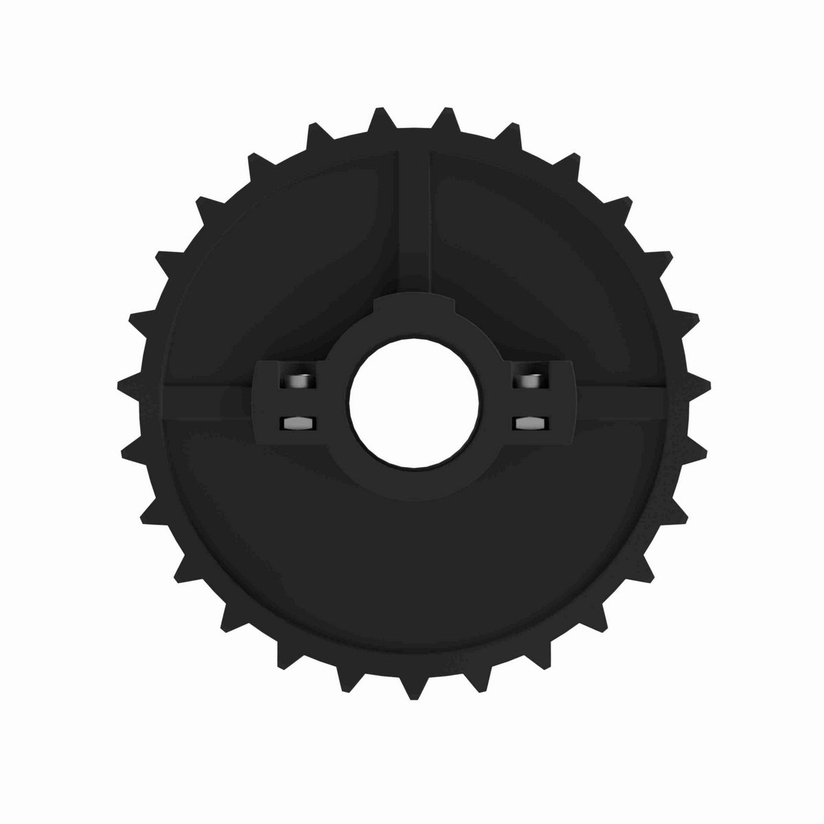 Rexnord 5700 Series Split Molded Nylon Sprocket with 27 Teeth and 1-1/2in Round Idler Bore - 614-57-19