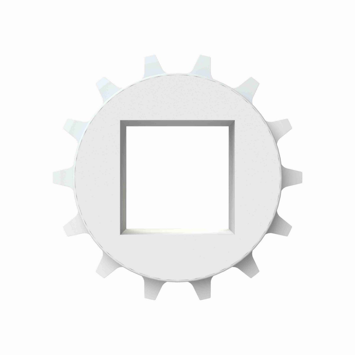 Rexnord 8500 Series Solid One Piece Machined UHMWPE Sprocket with 14 Teeth and a 1in Square Bore - 114-3593-1