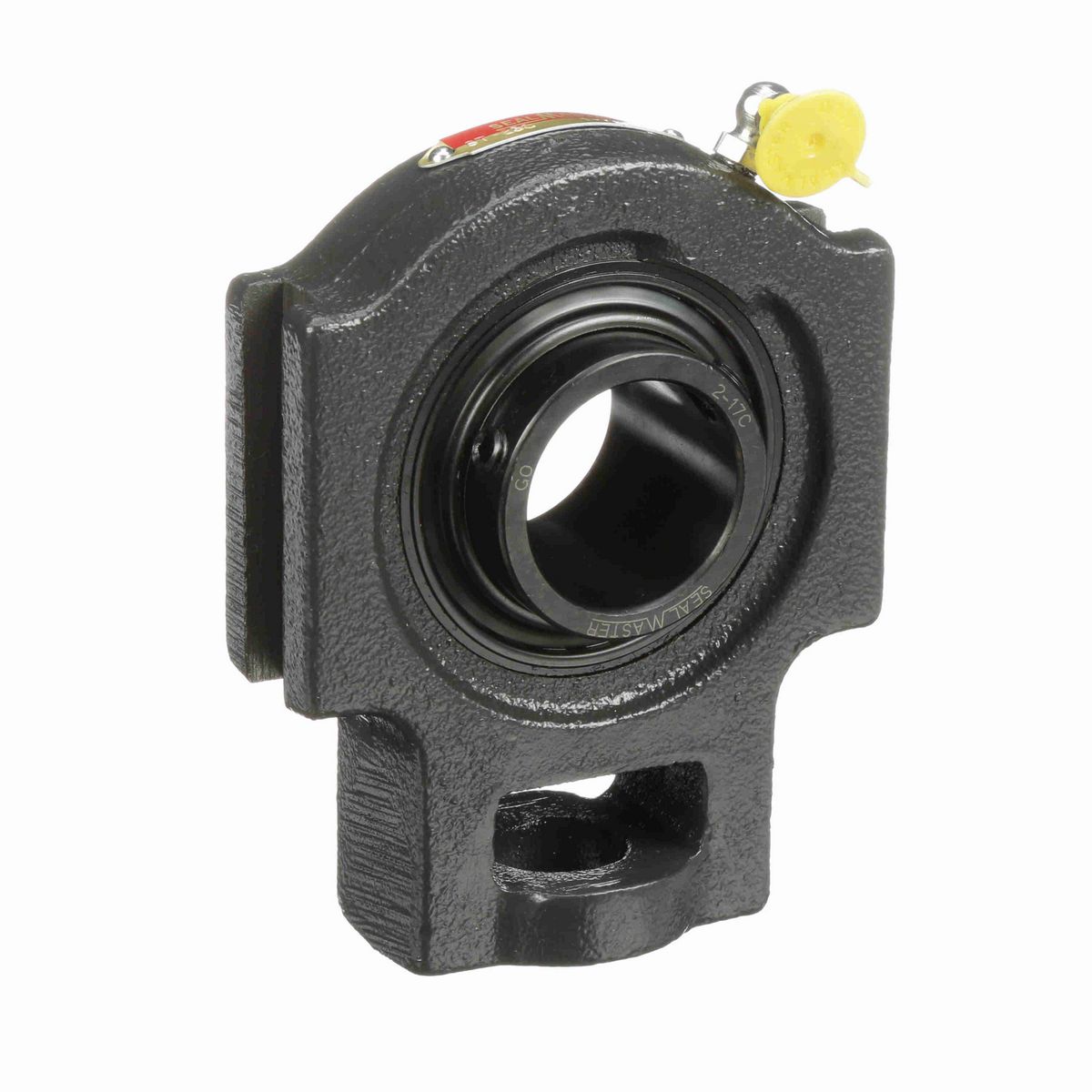 Sealmaster Mounted Cast Iron Wide Slot Take Up Ball Bearing - 52100 Bearing Steel, Black Oxided - Setscrew Lock - ST-23C