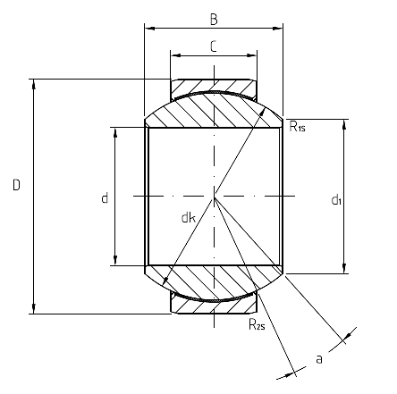Сферический подшипник скольжения Askubal series G, type GE-FW, GE 80-FW2RS [512321], не требующий обслуживания