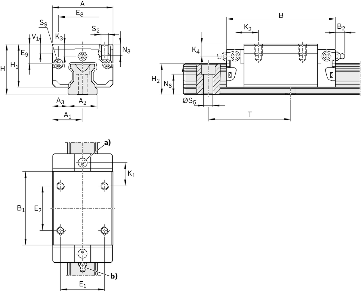 Шариковая каретка устойчивая к коррозии с покрытием Resist CR Bosch Rexroth KWD-015-SNH-C0-H-1 [R162119370]