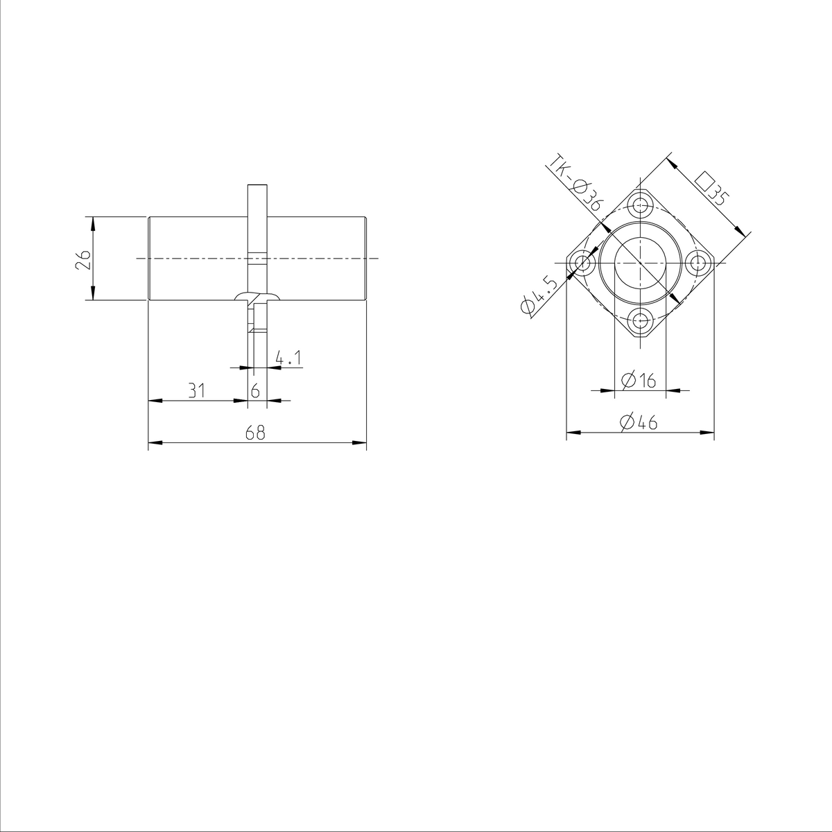 Фланцевая линейная втулка Bosch Rexroth KBMM-16-DD-NR [R074221630]