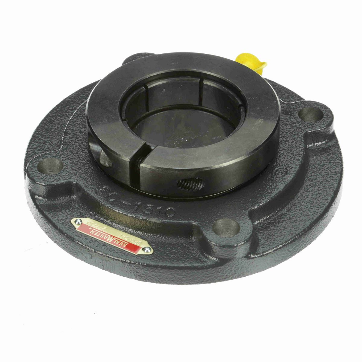 Sealmaster Mounted Cast Iron Flange Cartridge Ball Bearing - 52100 Bearing Steel, Black Oxided - Concentric Lock - SFC-39T