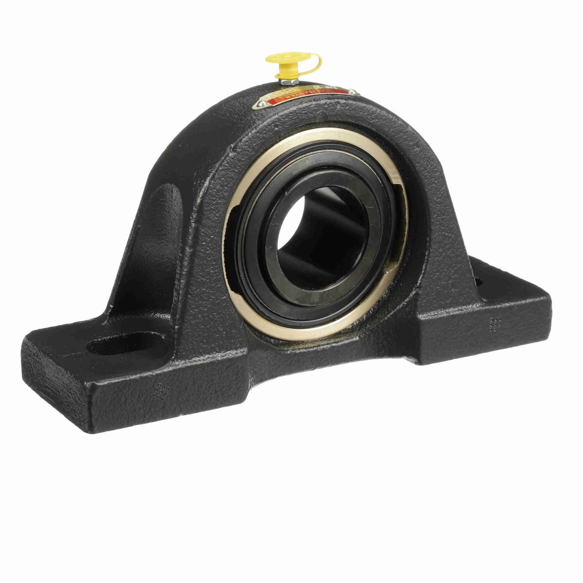 Sealmaster Mounted Cast Iron Two Bolt Pillow Block Ball Bearing - 52100 Bearing Steel, Black Oxided - Setscrew Lock - EMP-27