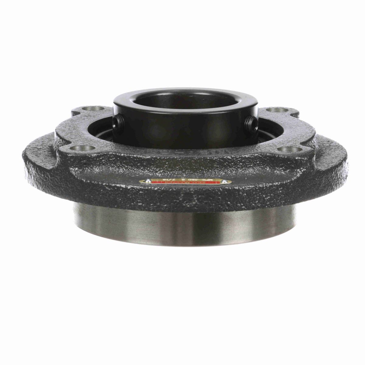 Sealmaster Mounted Cast Iron Flange Cartridge Ball Bearing - 52100 Bearing Steel, Black Oxided - Setscrew Lock - MFC-39C