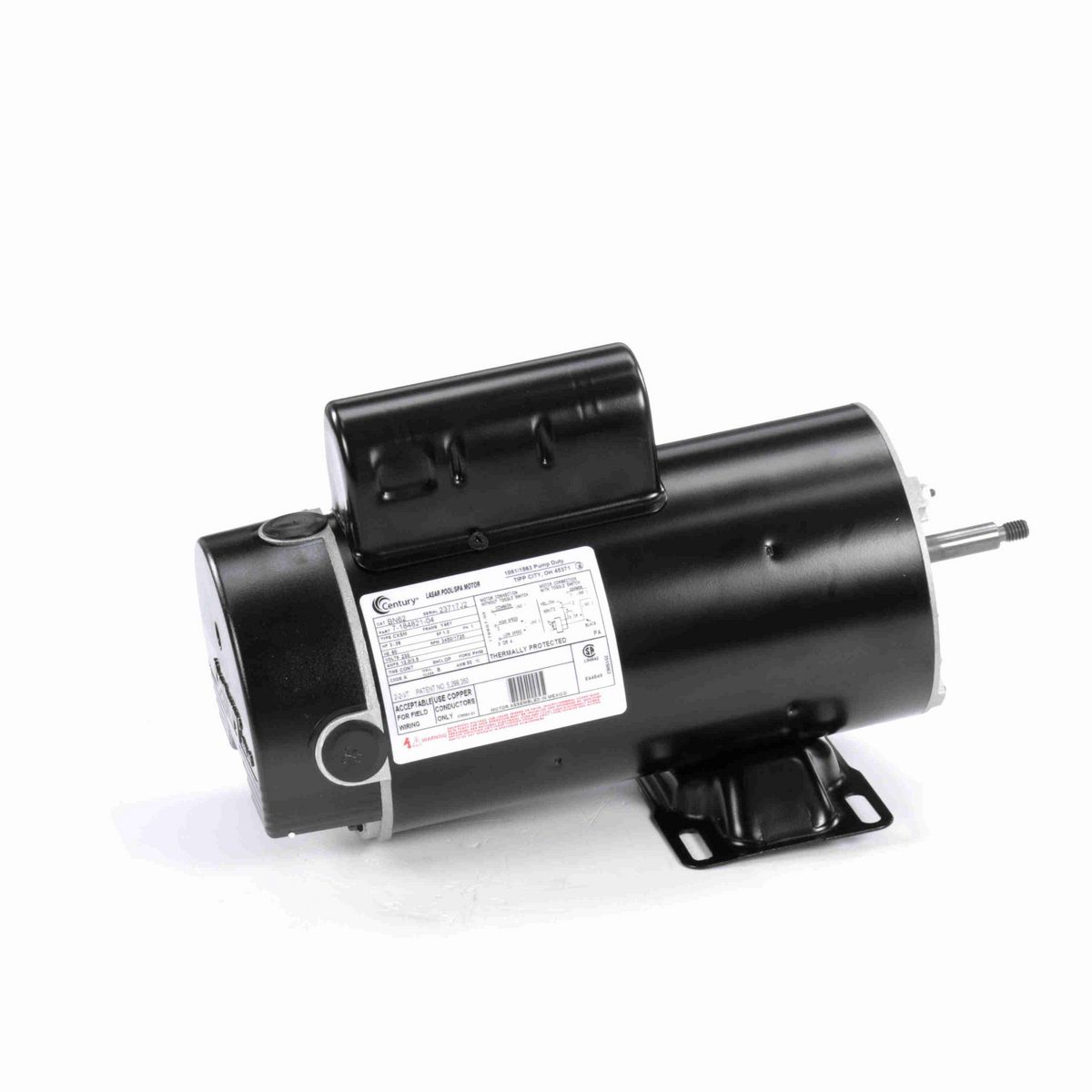 Century Pool Pump Motor, 3-.38 HP, 1 Ph, 60 Hz, 230 V, 3600 RPM, Y48Y Frame, DP - BN62