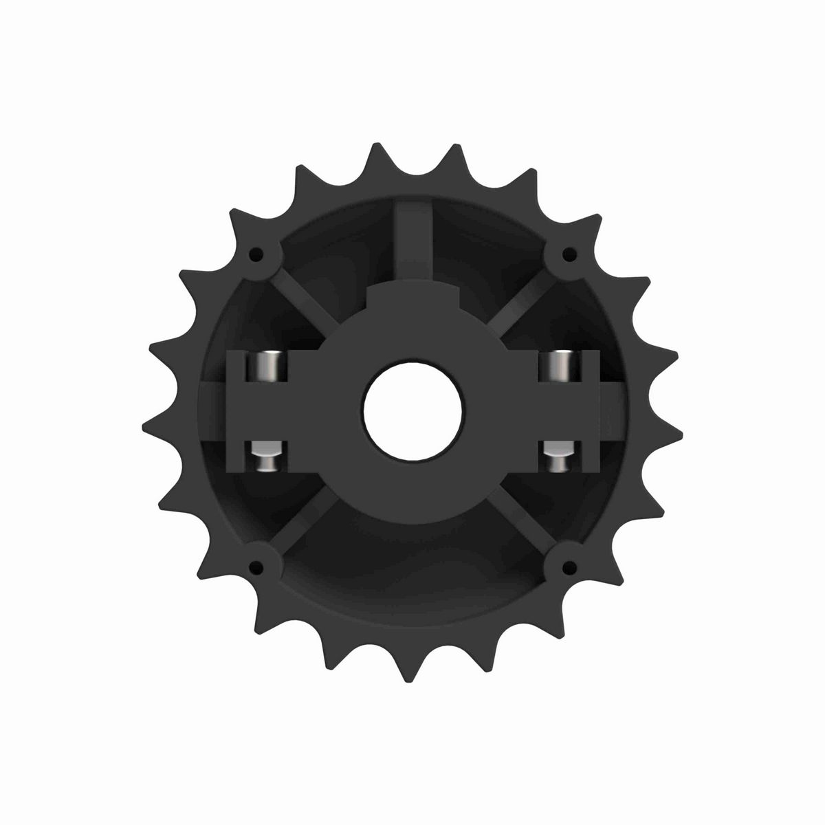 Rexnord 820 Series Split Molded Nylon Sprocket with 21 Teeth and 1in Round Idler Bore - 614-38-7