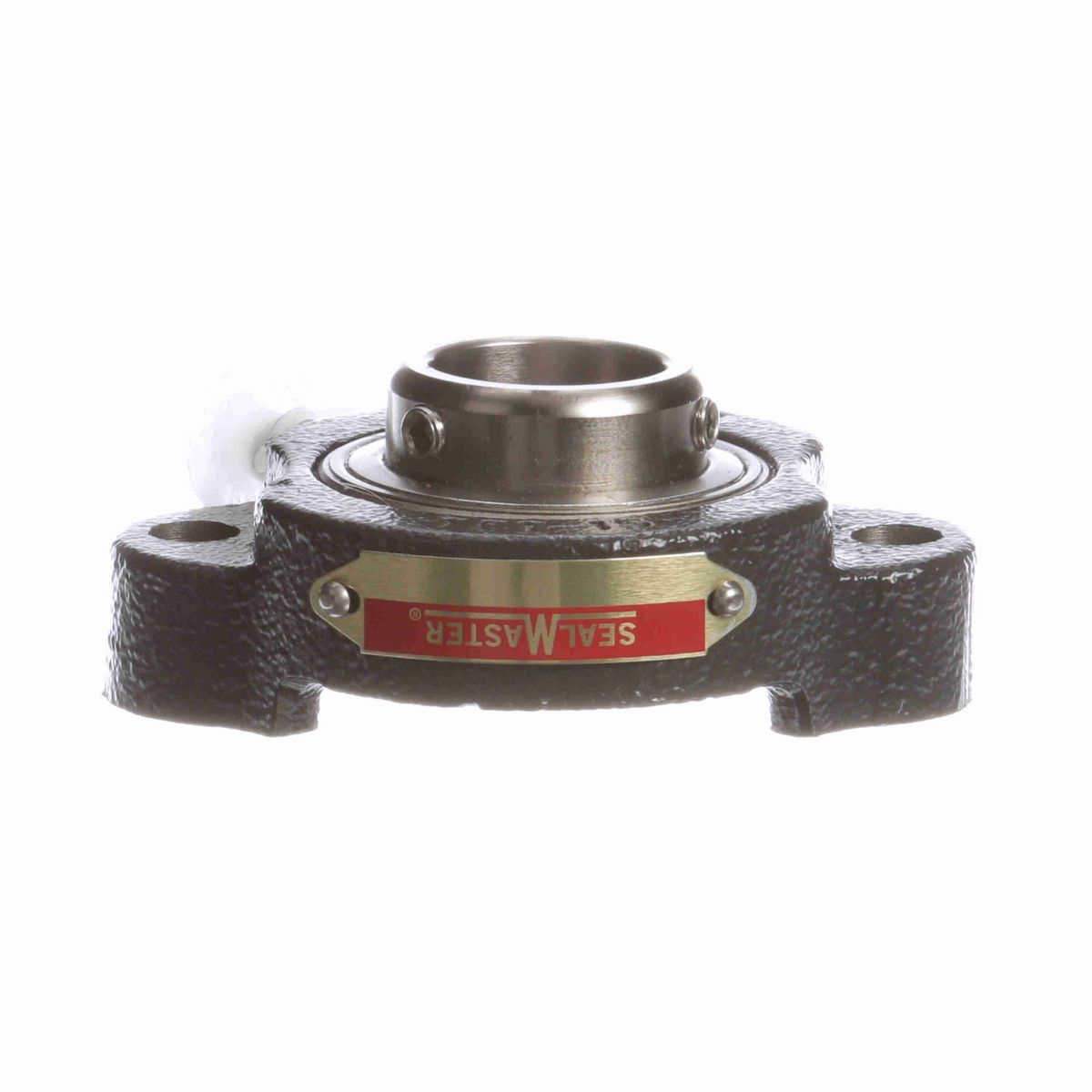 Sealmaster Mounted Cast Iron Two Bolt Flange Ball Bearing - 52100 Bearing Steel, Black Oxided - Concentric Lock - Corrosion Resistant - TFT-PN16