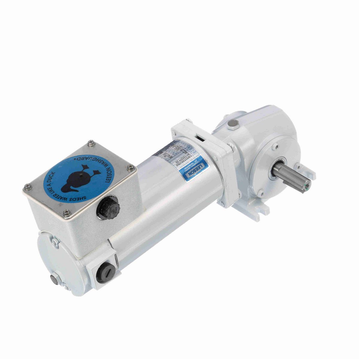 LEESON White Duck™ Right Angle Gearmotor, 0.25 HP, 90 V, 62 RPM, 32 Frame, TENV - M1125277.00