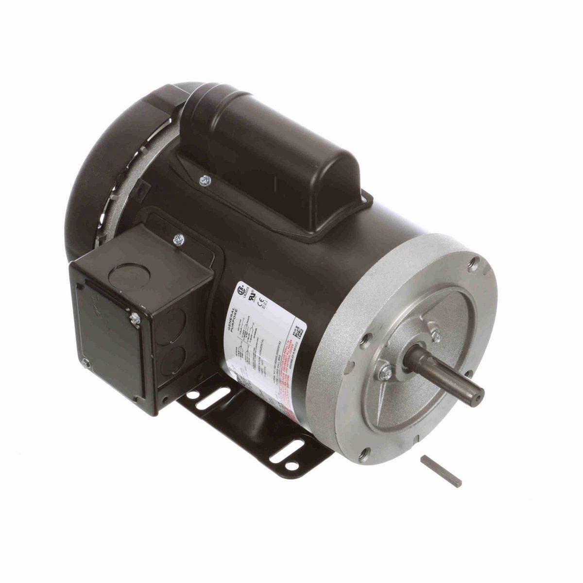 Century General Purpose Motor, 1 HP, 1 Ph, 60 Hz, 115/208-230 V, 1800 RPM, 56HC Frame, TEFC - C830V1