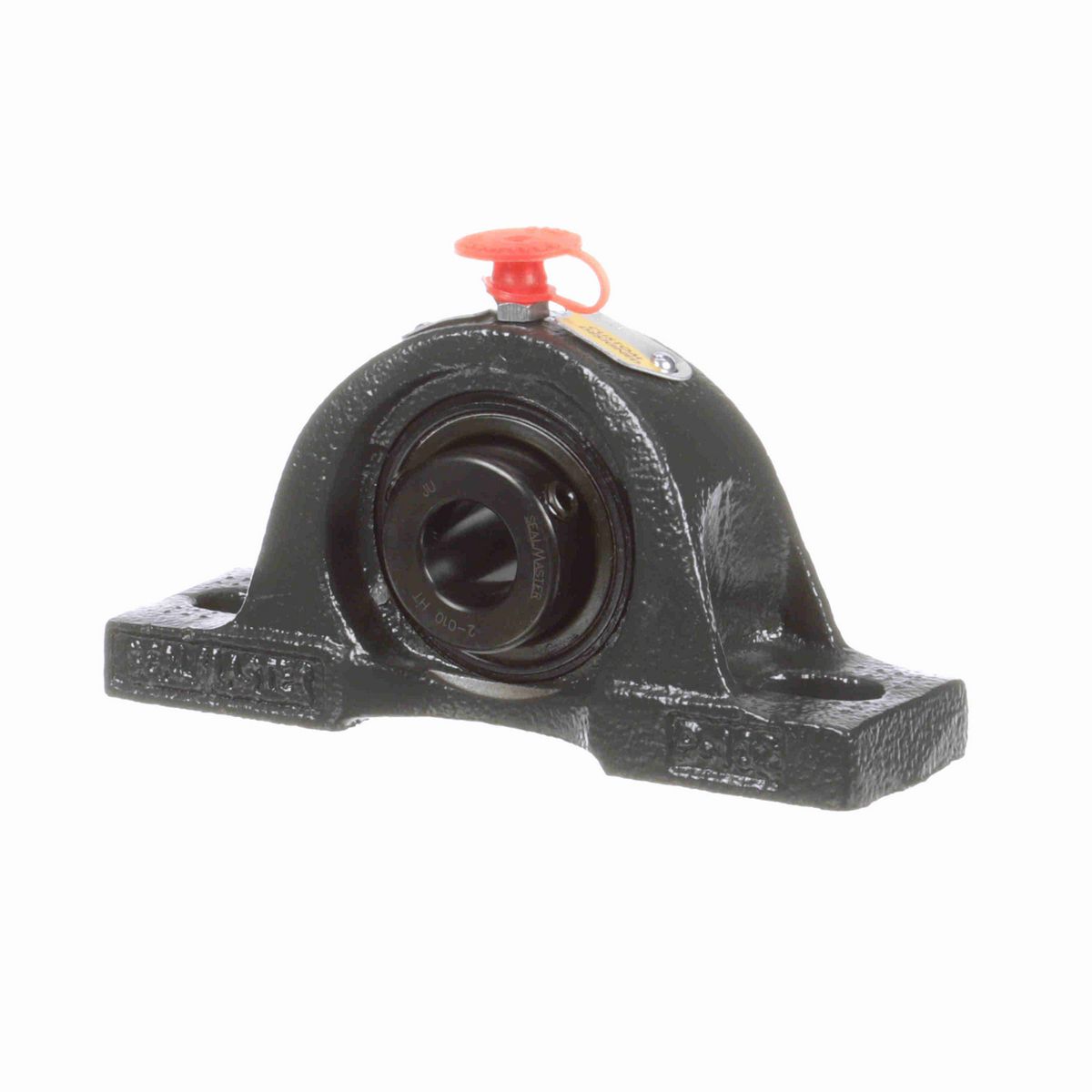 Sealmaster Mounted Cast Iron Two Bolt Pillow Block Ball Bearing - 52100 Bearing Steel, Black Oxided - Setscrew Lock - High Temperature - NP-10 HT