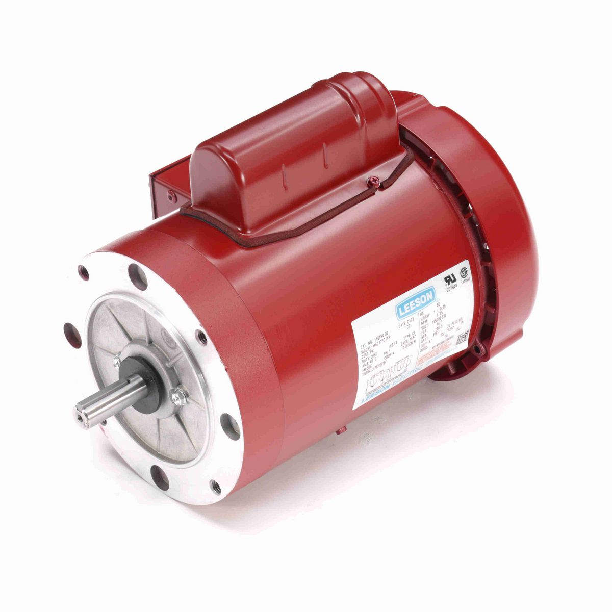 LEESON Agricultural Motor, 1 HP, 1 Ph, 60 Hz, 115/230 V, 1800 RPM, 56C Frame, TEFC - 110494.00