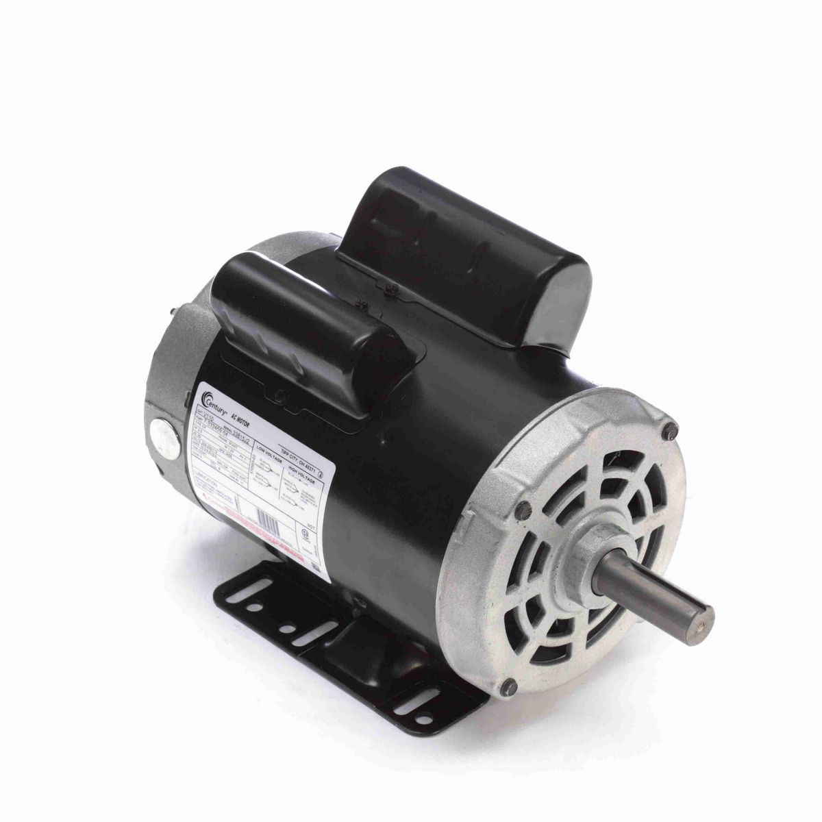 Century General Purpose Motor, 2.0 HP, 1 Ph, 60 Hz, 208-230/115 V, 3600 RPM, N145T Frame, DP - V110