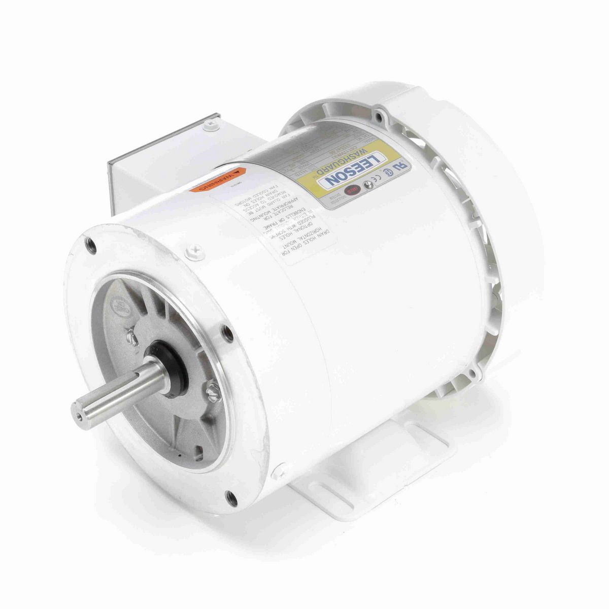 LEESON White Duck™ General Purpose Motor, 0.33 HP, 3 Ph, 60 Hz, 230/460 V, 1800 RPM, 56C Frame, TEFC - 112547.00