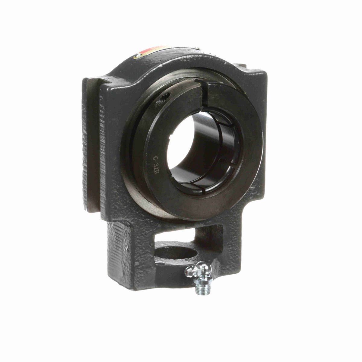 Sealmaster Mounted Cast Iron Wide Slot Take Up Housing & Frame Assembly Ball Bearing - 52100 Bearing Steel, Black Oxided - Concentric Lock - STMH-31T