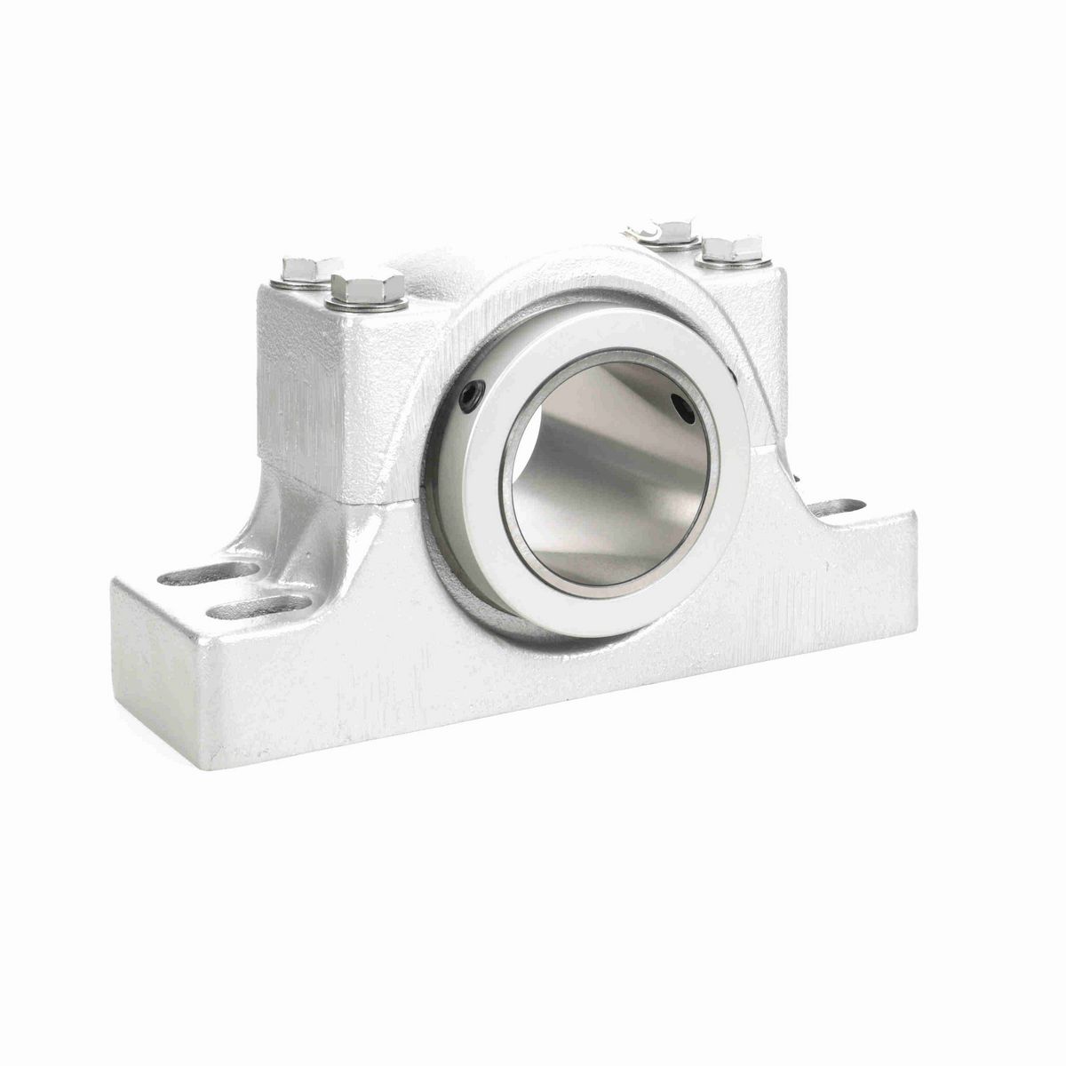 Sealmaster Mounted Flouropolymer Coated Cast Iron Four Bolt Pillow Block Tapered Roller - 52100 Bearing Steel - Double Collar Mount Lock - Corrosion Resistant - RPB 400-C4 CR