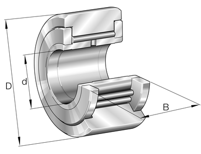 Опорный ролик INA NATV10 (NATR10V, NATV 10)