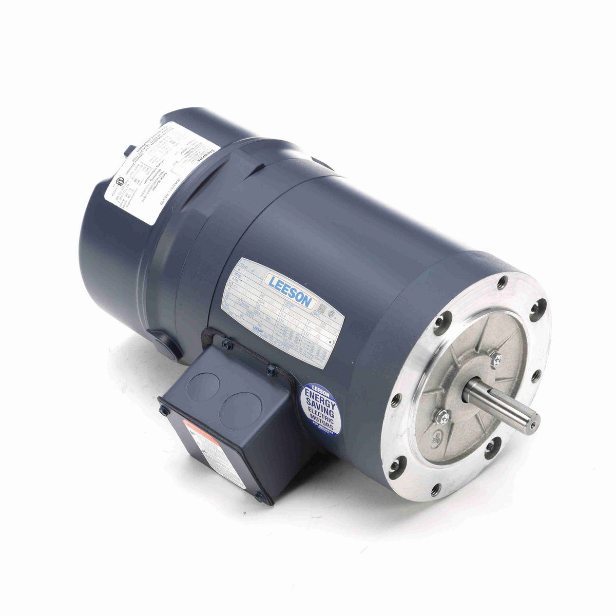 LEESON Brake Motor, 0.33 HP, 3 Ph, 60 Hz, 230/460 V, 1800 RPM, 56C Frame, TENV - 114158.00