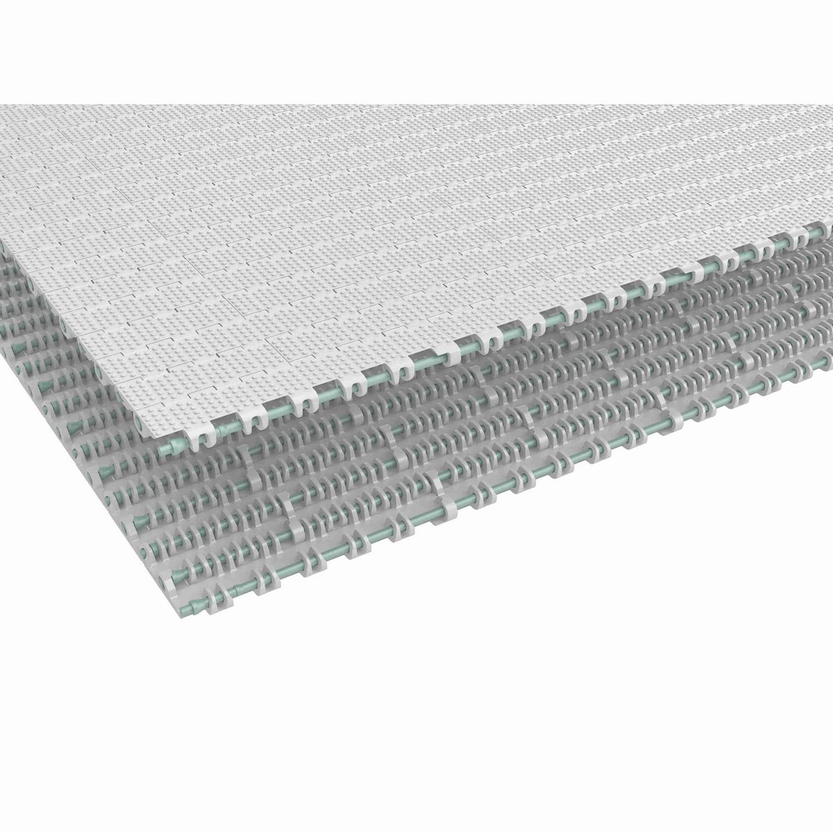 Rexnord 1011 Straight Running Nub Top, Material: White High Temperature, Width: 8in, Pitch: 1in - 10683364