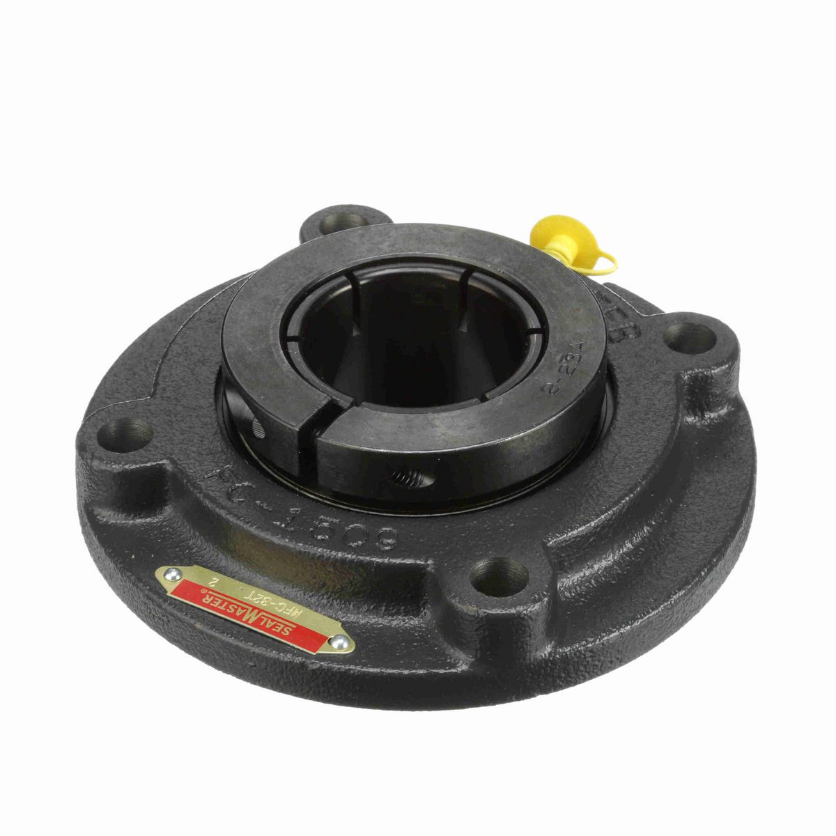 Sealmaster Mounted Cast Iron Flange Cartridge Ball Bearing - 52100 Bearing Steel, Black Oxided - Concentric Lock - MFC-32T