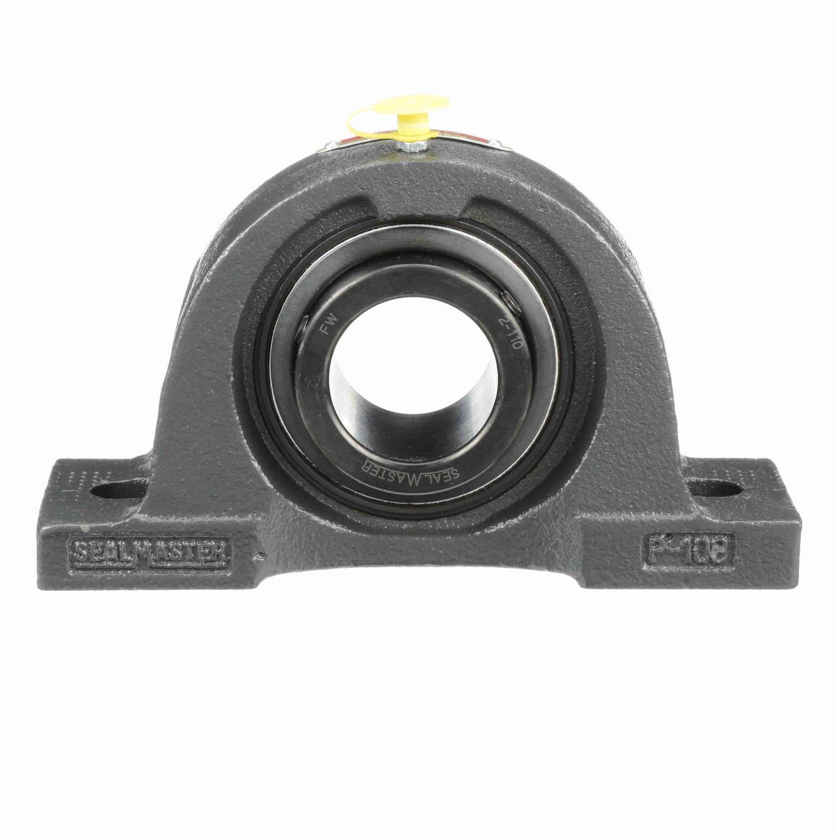 Sealmaster Mounted Cast Iron Two Bolt Pillow Block Ball Bearing - 52100 Bearing Steel, Black Oxided - Setscrew Lock - NP-26