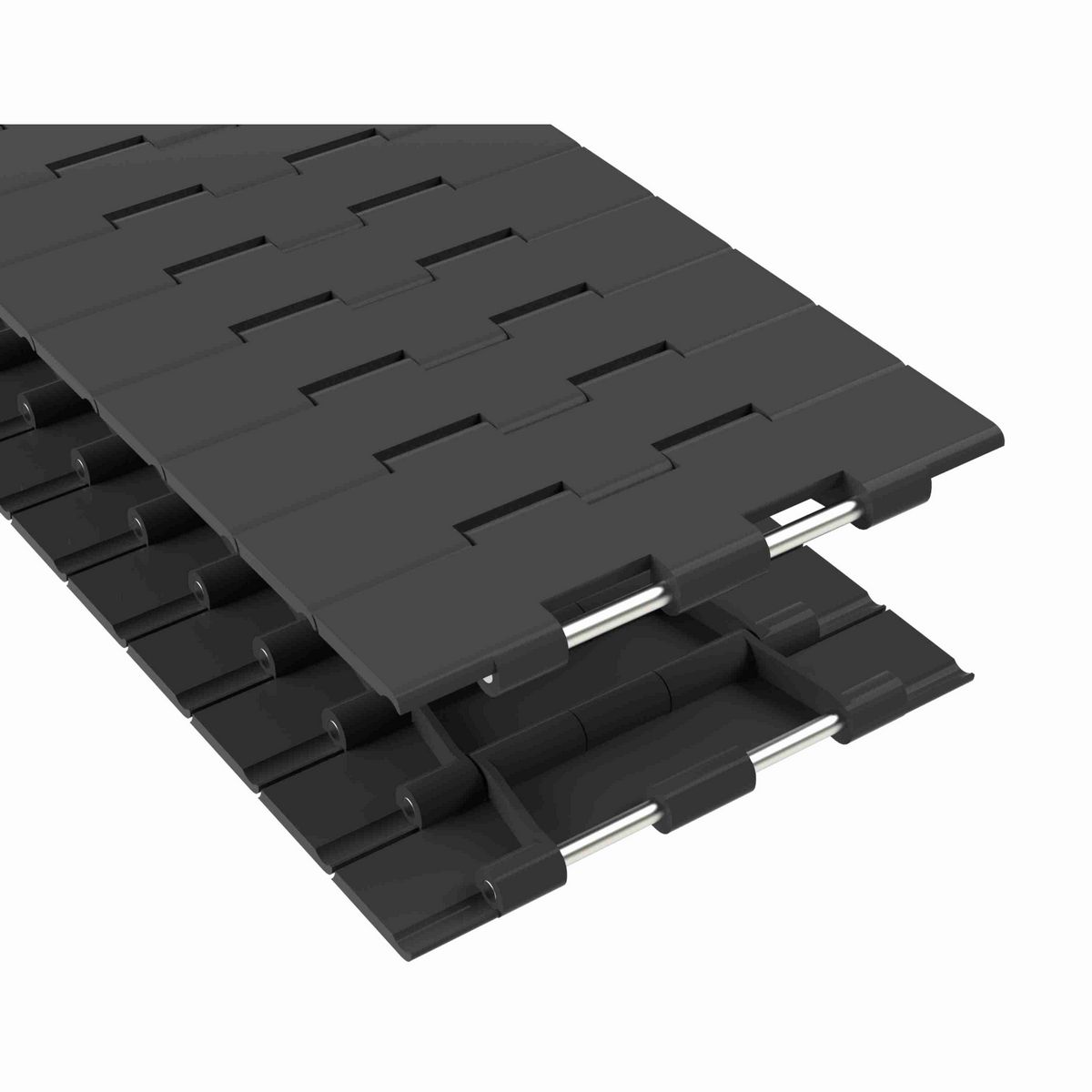 Rexnord 821 Straight Running Solid Top, Material: Black Anti-Static, Width: 7.5in, Pitch: 1.5in - 81403031