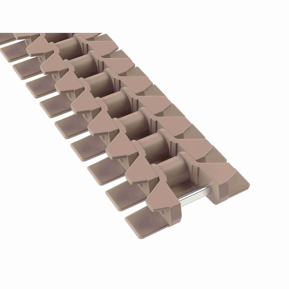 Rexnord 770TAB Side-flexing Solid Top, Material: Tan Low Friction, Width: 3.25in, Pitch: 1in - 81433911