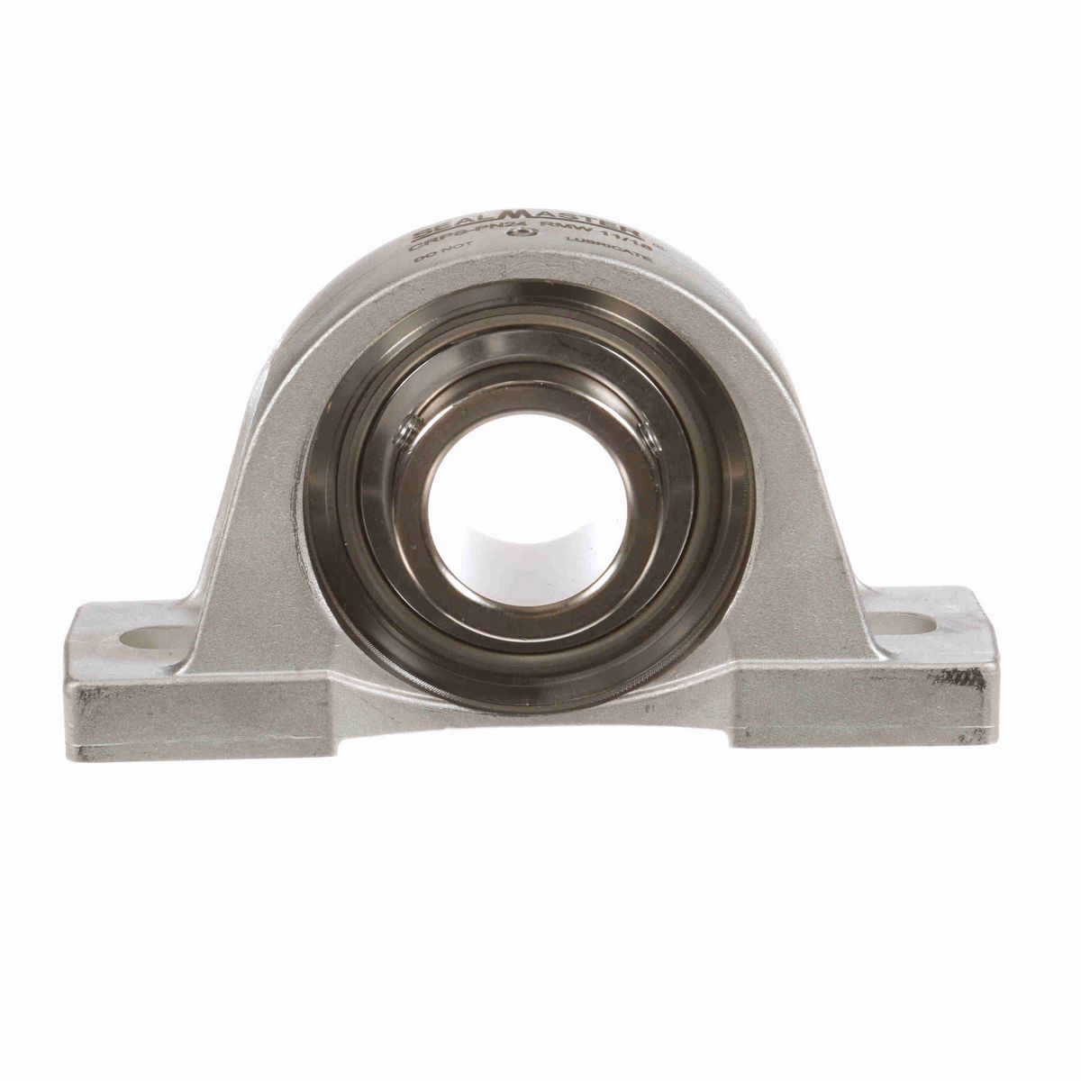 Sealmaster Mounted Stainless Steel Two Bolt Pillow Block Ball Bearing - 52100 Bearing Steel, Phosphorus Nickel Coated - Setscrew Lock - Corrosion Resistant - Reduced Maintenance - Lubed for Life - CRPS-PN24 RMW