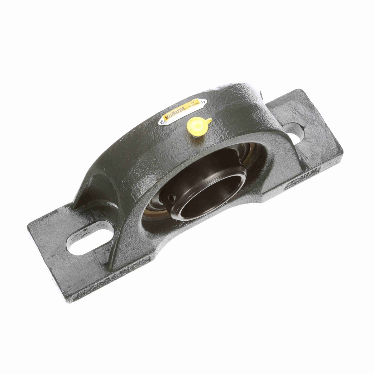 Sealmaster Mounted Cast Iron Two Bolt Pillow Block Ball Bearing - 52100 Bearing Steel, Black Oxided - Double Setscrew Lock - Air Handling Housing Fit, Noise Tested - EMPD-43 CXU